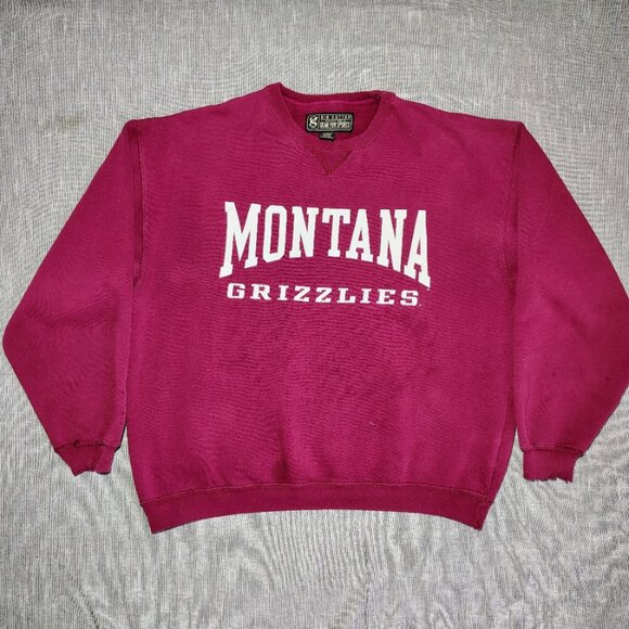 Vintage Montana Grizzlies Crewneck Sweatshirt Size Large Football NCAA 90s - Picture 1 of 16